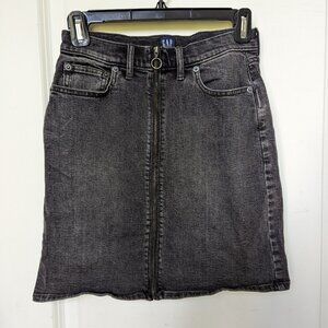 GAP Zip-Front Denim Mini Skirt